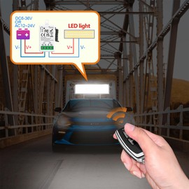 Tedeligo Funkfernbedienung Schalter Fernsteuerung DC 6V 12V 24V AC 12V 24V 10A Relais Empfänger Und 2 Sender Fernbedienung Fur Beleuchtungslüfter-Mini-Gleichstrommotor