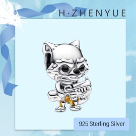 H.ZHENYUE Movie Hero Animals Charms 925 Sterling Silver Pendant for Women Family Girlfriend Mother Pendant Charm Suitable for Bracelets & Necklaces, Silver