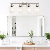 Guliaofo 4-Light Nickel Bathroom Light Fixtures, E26 Modern Vanity Lights