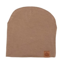 Buttery Silky Stretchy Soft Breathable Double Layer Seamless Bamboo Beanie for Toddlers and Kids (Ginger Snap, 3-6 Months)