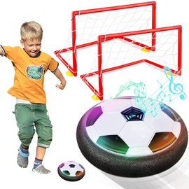 KUEIY Juguete de Fútbol para Niños de 3 a 14 Años, Portería de Fútbol para Niños, Fútbol Aéreo con Luces LED, Incluye 1 Balón de Fútbol + 2 Porterías, Juego para Padres e Hijos