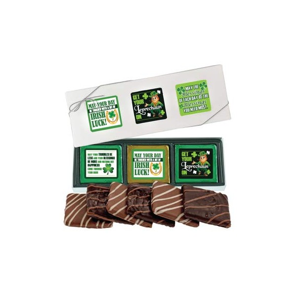 St. Patrick's Day - "Cookie Talk" Chocolate Covered Graham Cracker