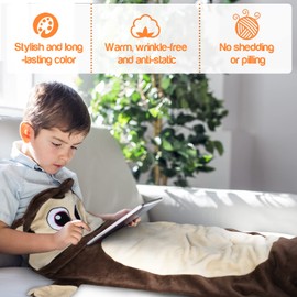 Catalonia Classy Penguin Tails Blanket Plush Soft Cuddly Blanket All Seasons Garden Blanket Siesta Sleeping Bag Fleece Blanket for Home Outdoor Use 132 x 55 cm