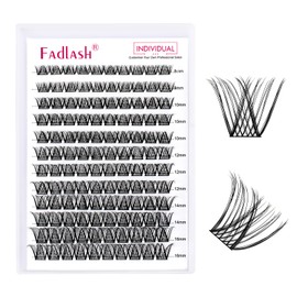 Lash Clusters DIY Eyelash Extensions 120 Clusters Lashes D Curl 0.07 Natural Individual Lash Extensions Mixed Tray False Eyelashes Soft & Strong Thin Band DIY at Home (F30-0.07D, 8-16mm)