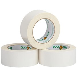 Duck 242912 Color Duct Tape 3-Pack, 1.88 Inches x 30 Yards, 90 Yards Total, 3-Roll Pack, White, 3 Piece
