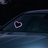 Car LED Ambient Light, Solar-Powered Heart-Shaped LED Neon Light, 5