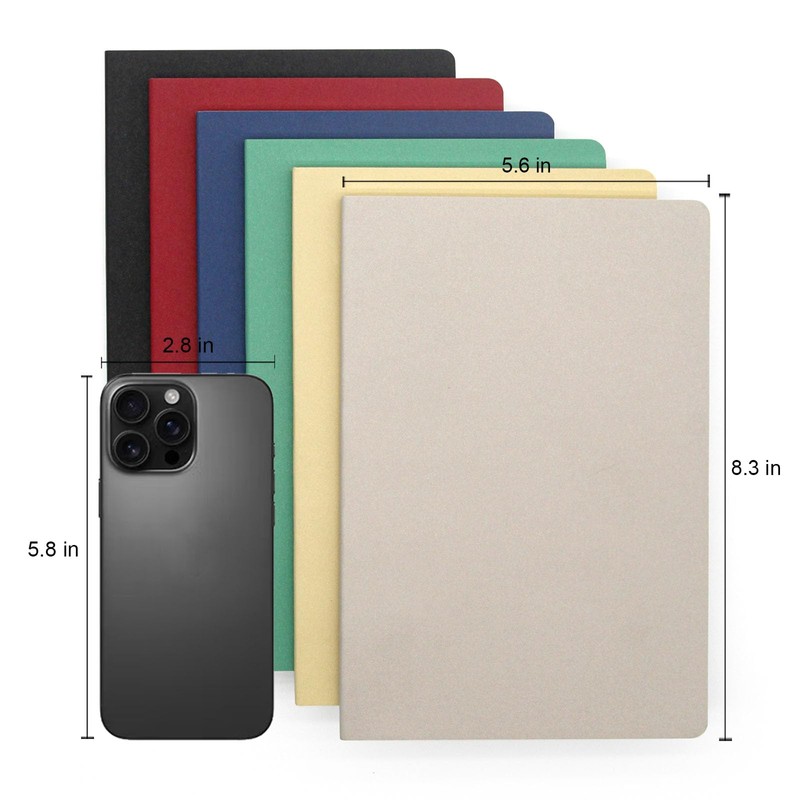 Soft Cover Journal Notebooks 6 Pack A5 Notebook College Ruled