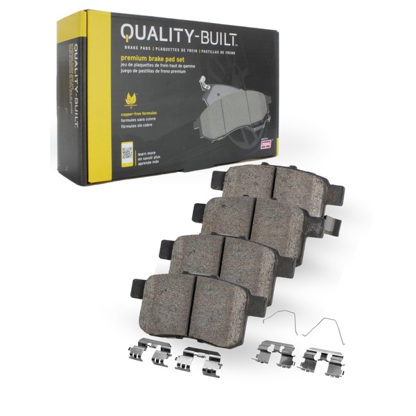 QUALITY-BUILT Premium Semi-Metallic Front Brake Pads (1001-1278M) Compatible with Ford