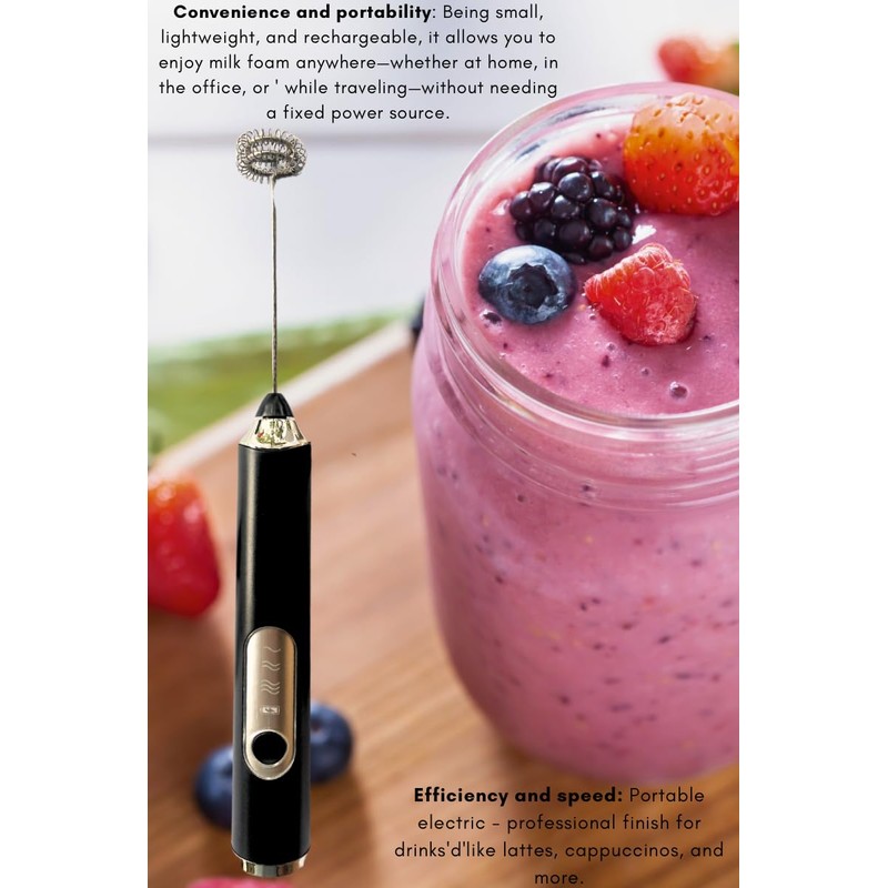 Electric milk frother (Black)