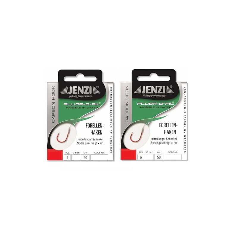 Set: 2 packs of Jenzi tied trout hooks (12 pieces)