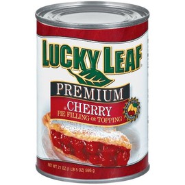 Lucky Leaf Pie Filling & Topping 21oz Can (Pack of 4) (Premium Cherry)