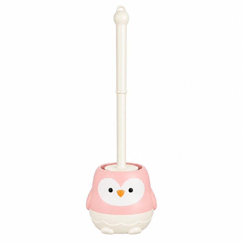 Penguin Toilet Brush Set for Bathroom Cleaning – Wall-Mounted Long
