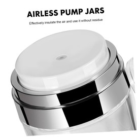 FRCOLOR 4 Pcs Airless Pump Jars Travel Cosmetic Containers for Lotions and Creams Refillable Vacuum Jars with Double Design Lightweight Sturdy for Toiletries