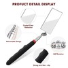 12-35 Inch Extendable Inspection Mirror, 360-Degree Rotation Inspection Mirror Telescoping,