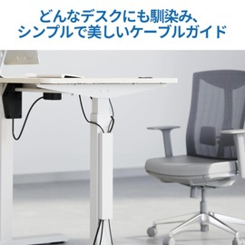 Greenhouse GH-CBGA-WH Magnetic Cable Guide, Secures to the Side of the Desk, White