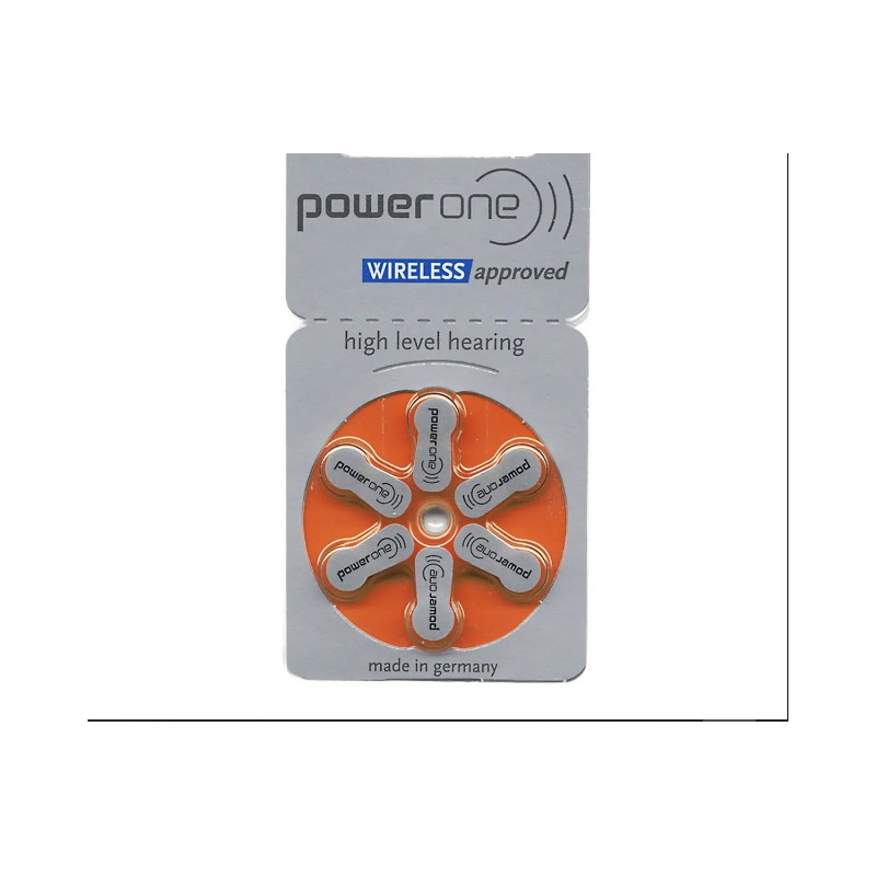 Power One PR48 P13 Hearing Aid Batteries - Mercury-Free, Size
