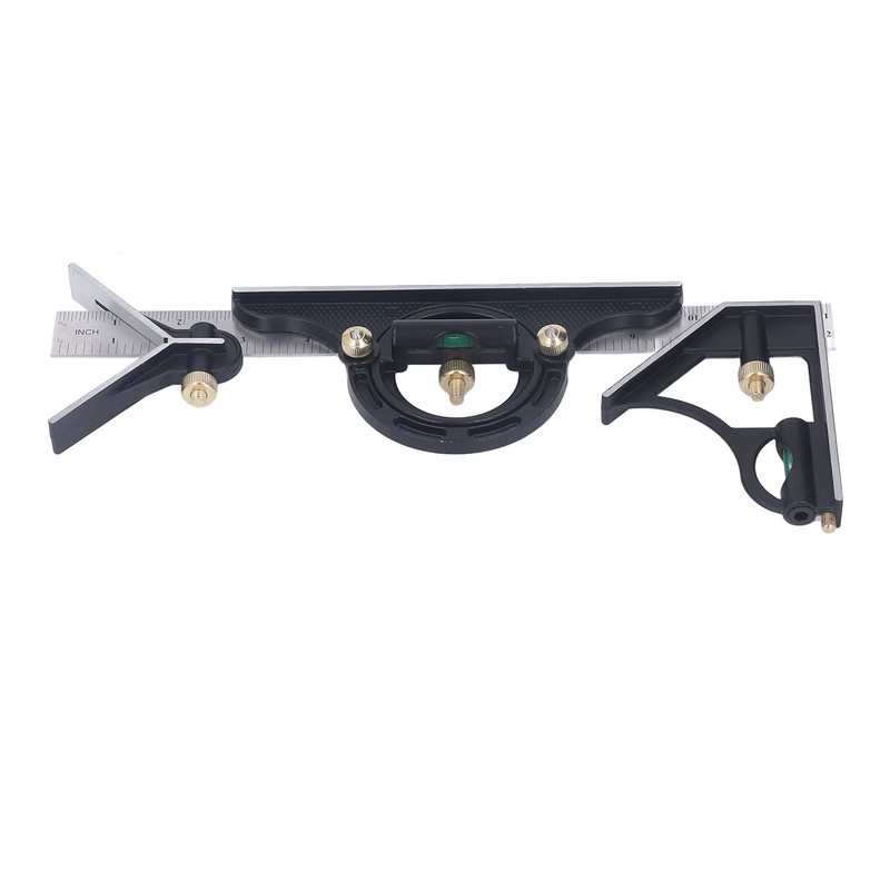 300MM Combination Square Length Depth Angle Measuring Ruler Stainless Steel