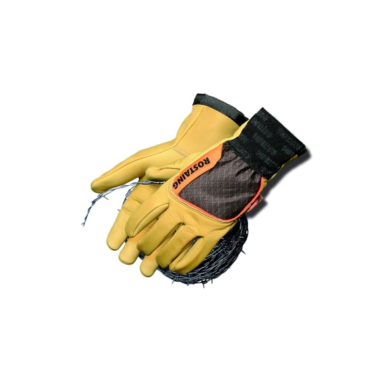 ROSTAING Gloves CLOTURE – Puncture Resistant Leather Gloves for Heavy