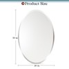 Frameless Oval Mirror, 20x30 Inch Beveled Bathroom Mirrors for Over