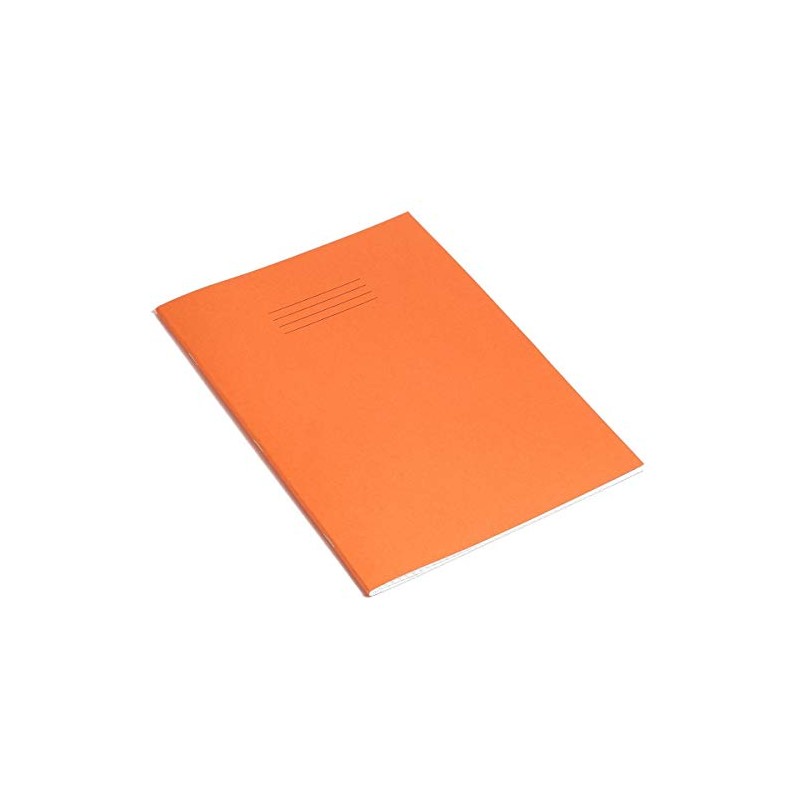 A4 Exercise Books 5mm Squared Orange Cover 80 Page (Pack