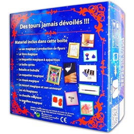 MAGIC SECRET - Magic Set for Kids (5 Years and +) - The Illusionist - Learning + 45 Professional Magic Tricks - 88 Videos (App iOS & Android) + 11 Accessories + Coaching from a Magician Pro