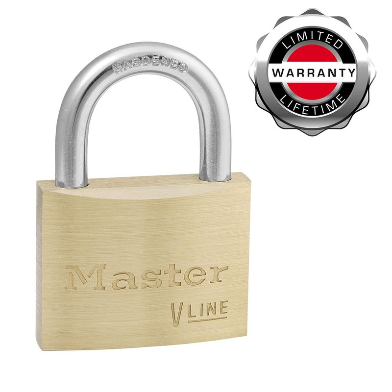 Master Lock 4150 Key Padlock with Brass Body, Gold, 6,8