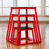 JFIT Plyometric Jump Box - 12-Inch Height, Red/Black