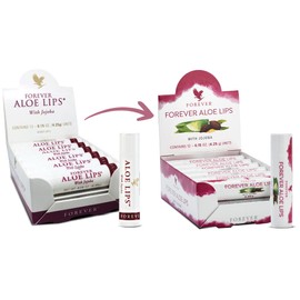 Forever Living - Aloe Lips - Moisturizing Lip Balm with Aloe, Jojoba, and Beeswax, Vegan, Ultimate Lip Care, Pack of 12