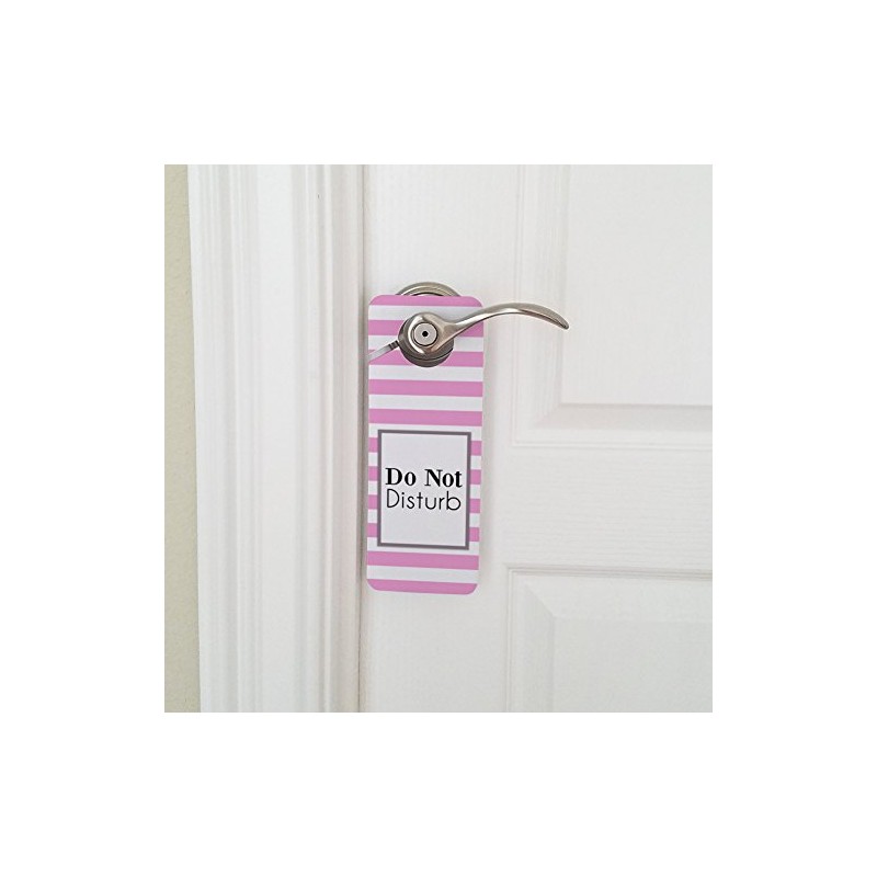 GRAPHICS & MORE Do Not Disturb Striped Pink and White