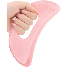 Qiifaiikooii Large Gua Sha Massage Tool for Body Back,Lymphatic Drainage Anti Cellulite,Resin(Pink/7.1In)