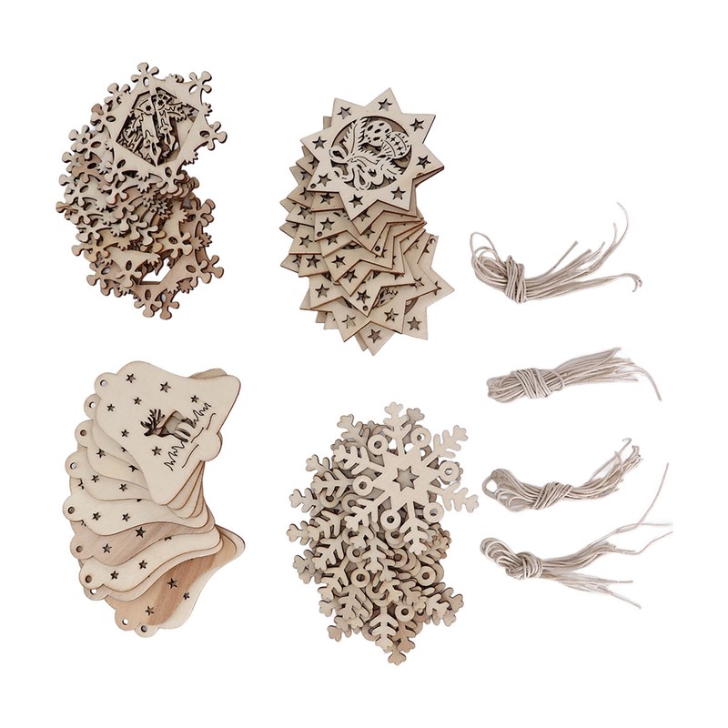 Wooden Pendants Unique Hand Made DIY Artworks Handicrafts Wood Chips