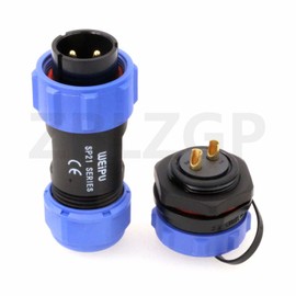 ZBLZGP WEIPU SP21 SP2110/P+SP2112/S IP68 Waterproof 2 Pin Docking Screw Welding Soldering Cable Wire Connector Plug