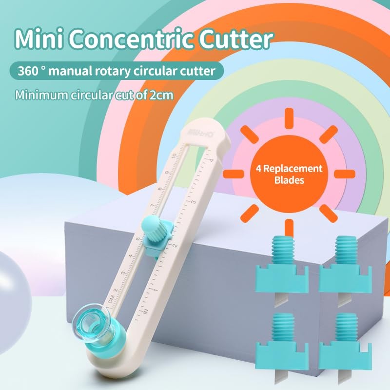 Circle Cutter, Kaluofan Circle Paper Cutter with 4PCS Replacement Blades,