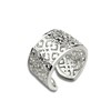 Silver Women's Heart Ring Wide 925 Sterling Size Adjustable Ornament