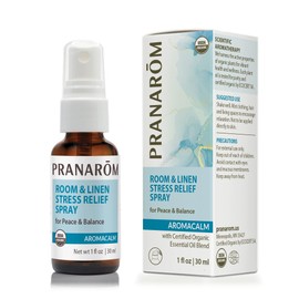 Pranarom - Aromacalm Room & Linen Stress Relief Spray (1oz / 30ml) - Orange, Bergamot, Lavender, Ylang Ylang - Essential Oil for Relaxation and Air Purification|USDA and ECOCERT Certified Organic