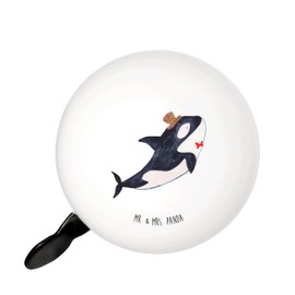 Mr. & Mrs. Panda XL Bicycle Bell Orca Cylinder - Gift, Narwhal, Holiday, Sea Animals, Birthday, Large Bicycle Bell, Motif, Bicycle Bell