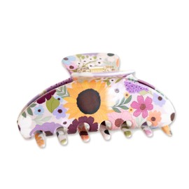 Elyse Breanne Design, 4 Inch, All Hair Types, Strong Hold, Fashion, Styling, Hair Accessory, Claw Clip, Rainbow Garden