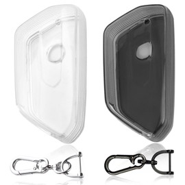IKOPFLN 2 pieces VW key case, golf 8 accessories, car key case, golf 8 key case, with 2 key rings, black