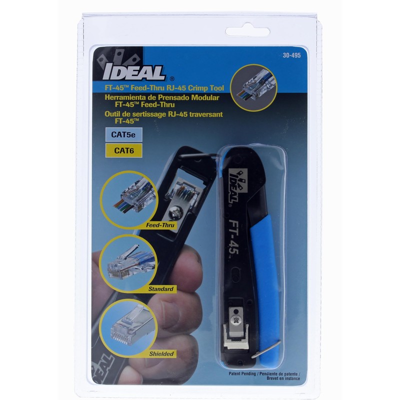 IDEAL Electrical 30-495 FT-45 Feed-Thru Modular Plug Crimp Tool for