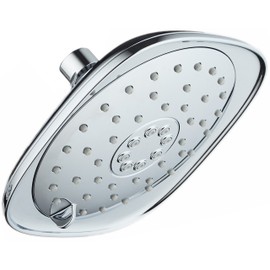 AquaDance Pressure 3-Function Giant 7.3-Inch Designer Rain Shower Head w/High Pulsating Massage & Whisper-Quiet(TM) Technology More Power-Less Noise/Brass Metal Connection Nut, Anti-Clog Jets, Chrome