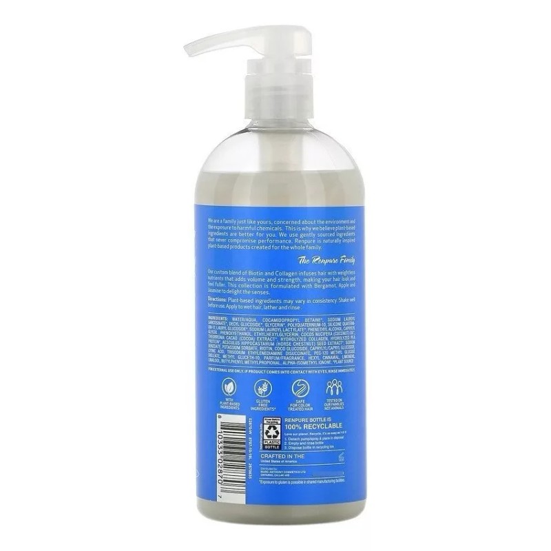 Renpure Shampoo Renpure Biotina 710 Ml