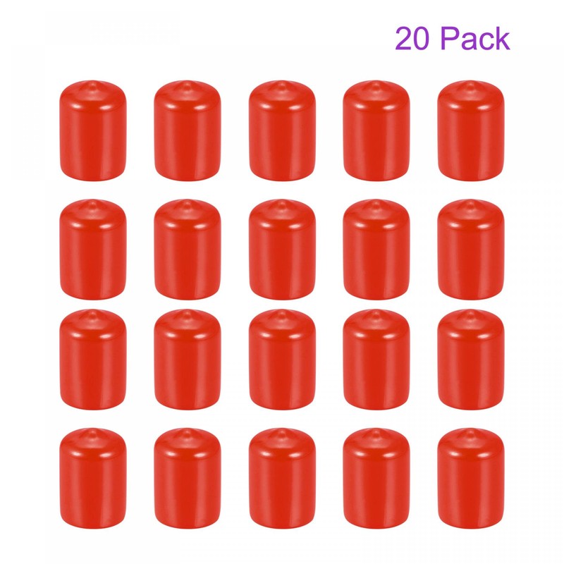 sourcing map Pack of 20 15 mm Protector Rubber End