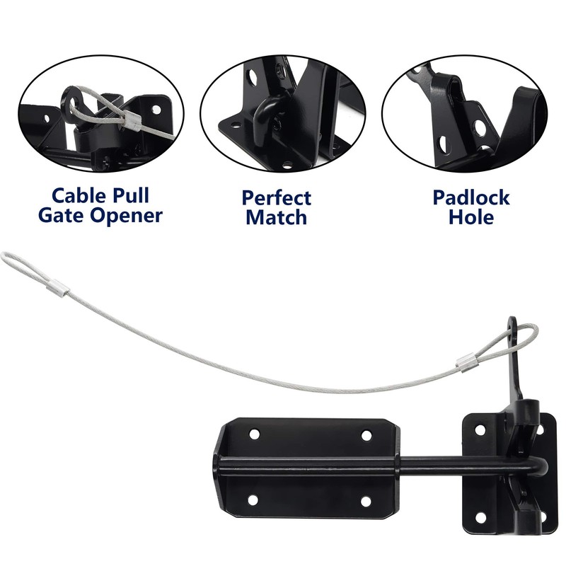 Heavy Duty Automatic Latch for Wooden & Metal Gates, Vinyl