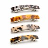 4 Pcs French Hair Barrette for Women, Acetate Small Clips
