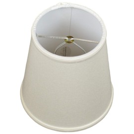 FenchelShades.com Lampshade 4" Top Diameter x 5.5" Bottom Diameter x 6" Slant Height with Clip-On Attachment for Standard Edison-Style Lightbulb (Linen Cream)