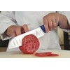 Mercer Culinary Millennia 7-Inch Granton Edge Santoku Knife, Blue