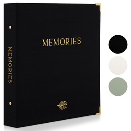 Beautiful Linen Photo Album For 4x6 Photos - Safely Holds Up To 500 Pictures of Unique Memories - The Perfect Large Photo Book To Store All Pictures of Treasured Family, Baby or Wedding Moments