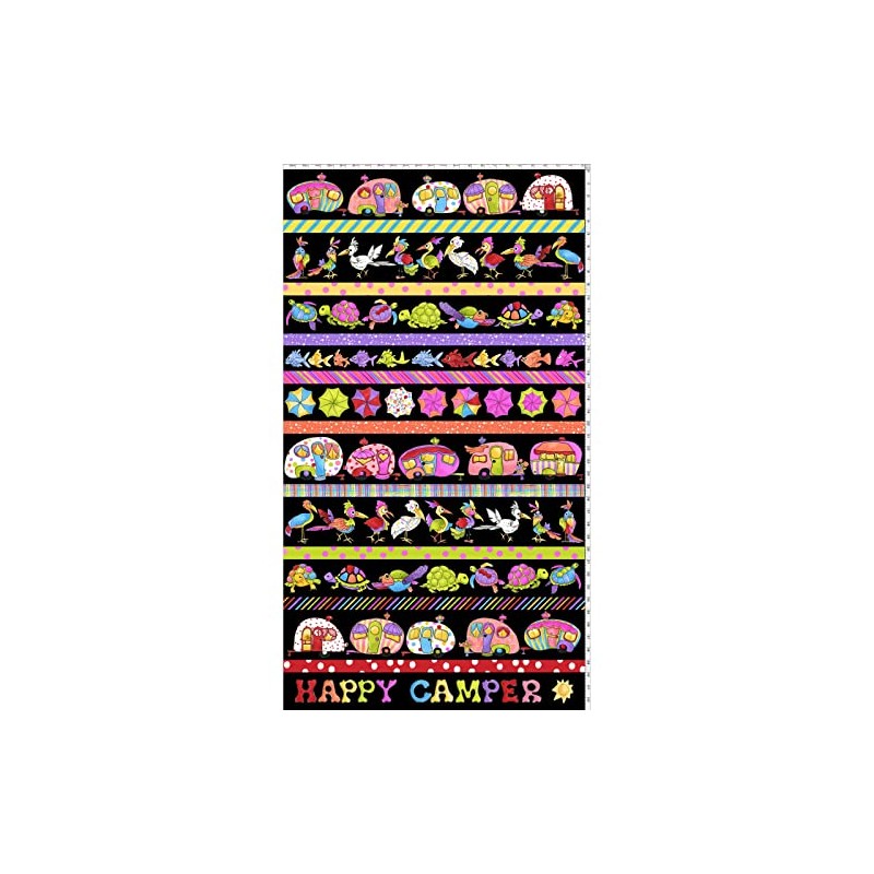 Borders Black Fabric Panel