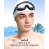 QALLY Swim Goggles for-Men-Women-Adult Swimming Goggles-Goggles for Men:Anti-Fog No Leaking