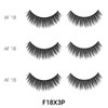 Laflare 3D Cashmere False Eyelashes 3 pcs Multipack, Ultra Soft,